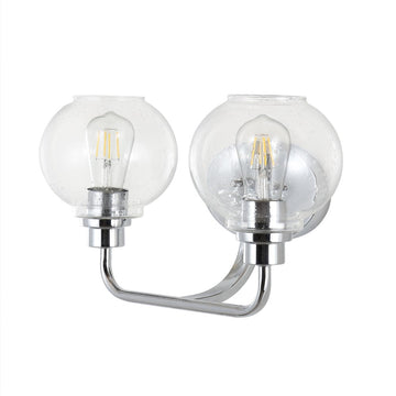 Sandrine Iron/Seeded Glass Cottage Rustic LED Vanity Light